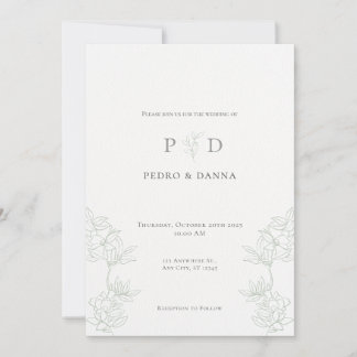 Faire invitation de mariage minimaliste