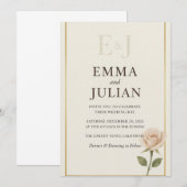 Faire invitation de mariage minimaliste (Devant / Derrière)