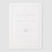 Faire invitation de mariage minimaliste blanc (Recto)