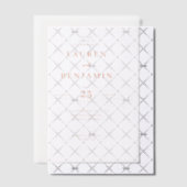 Faire invitation de mariage minimaliste crème (Décalage (Invitation))