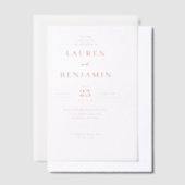 Faire invitation de mariage minimaliste crème (Compenser)