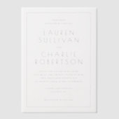 Faire invitation de mariage minimaliste noir (Recto)