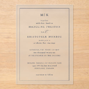 Faire invitation de mariage minimaliste noir éléga