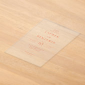 Faire invitation de mariage minimaliste pêche (Poser)