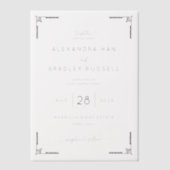 Faire invitation de mariage monochrome (Recto)