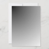 Faire invitation de mariage noir et blanc (Dos)