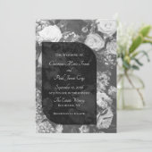 Faire invitation de mariage noir et blanc (Debout devant)