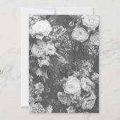 Faire invitation de mariage noir et blanc (Dos)