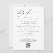 Faire invitation de mariage noir et blanc (Dos)