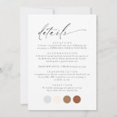 Faire invitation de mariage noir et blanc (Dos)
