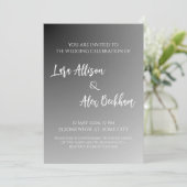 Faire invitation de mariage noir et blanc 2.0 (Debout devant)