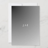 Faire invitation de mariage noir et blanc 2.0 (Dos)