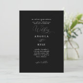 Faire invitation de mariage noir et blanc II (Debout devant)
