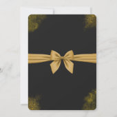 Faire invitation de mariage noir et or (Dos)