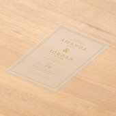 Faire invitation de mariage noir et or (Poser)