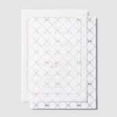 Faire invitation de mariage octogonale pêche éléga (Décalage (Invitation))