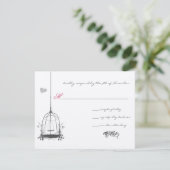 Faire invitation de mariage oiseaux grise cage acc (Debout devant)
