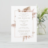 Faire invitation de mariage Pampas (Debout devant)