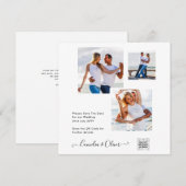 Faire Invitation de Mariage Photo Noir & Blanc ave (Devant / Derrière)