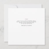 Faire Invitation de Mariage Photo Noir & Blanc ave (Dos)