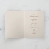 Faire invitation de mariage pliée Champagne (Intérieur)