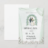 Faire invitation de mariage pour mariée & marié (Devant / Derrière)