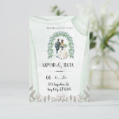 Faire invitation de mariage pour mariée & marié (Debout devant)