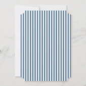 Faire invitation de mariage rayé marine (Dos)