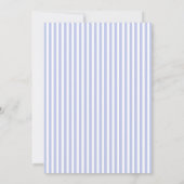 Faire invitation de mariage rayée bleue (Dos)