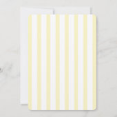 Faire invitation de mariage rayée jaune minimalist (Dos)