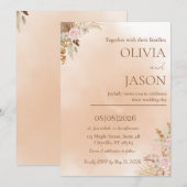 Faire invitation de mariage romantique (Devant / Derrière)