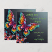 Faire invitation de mariage Romantique Papillon Ca (Devant / Derrière)