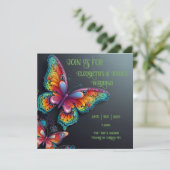 Faire invitation de mariage Romantique Papillon Ca (Debout devant)