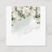 Faire invitation de mariage Rose Blanche Élégante (Dos)