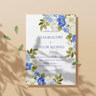 Faire invitation de mariage Rose Bleue