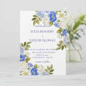 Faire invitation de mariage Rose Bleue (Debout devant)
