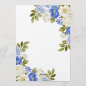 Faire invitation de mariage Rose Bleue (Dos)