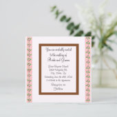 Faire invitation de mariage rose et chocolat (Debout devant)