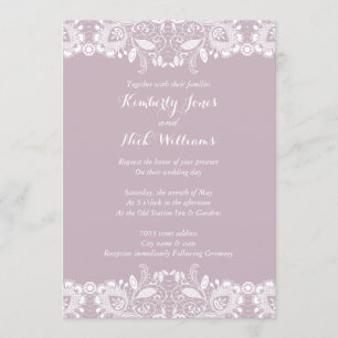 Faire invitation de mariage rose poudré Sweet Whit
