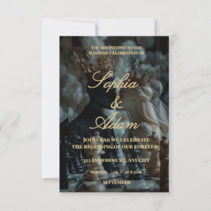 Faire invitation de mariage royal