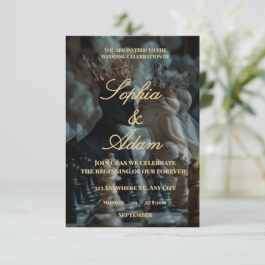 Faire invitation de mariage royal (Debout devant)
