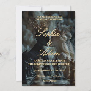 Faire invitation de mariage royal