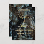 Faire invitation de mariage royal élégant (Devant / Derrière)