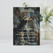Faire invitation de mariage royal élégant (Debout devant)
