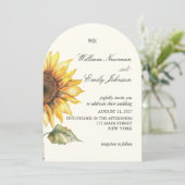 Faire invitation de mariage rustique au tournesol (Debout devant)