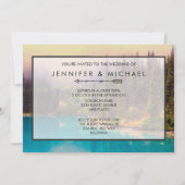Faire invitation de mariage rustique avec paysage (Devant)