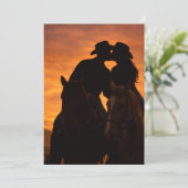 Faire invitation de mariage rustique western (Debout devant)