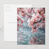 Faire invitation de mariage Sakura sur l'eau - Sér (Devant / Derrière)