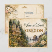 Faire invitation de mariage Save the Date de l'Ore (Devant / Derrière)