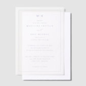 Faire invitation de mariage sérif bleu marine élég (Compenser)